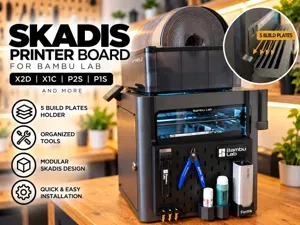Smart Skadis Organizer/Wall Bambu +5.Plate Holder