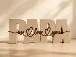 英语:PAPA,we love you-父亲节礼物(Q_Craft)