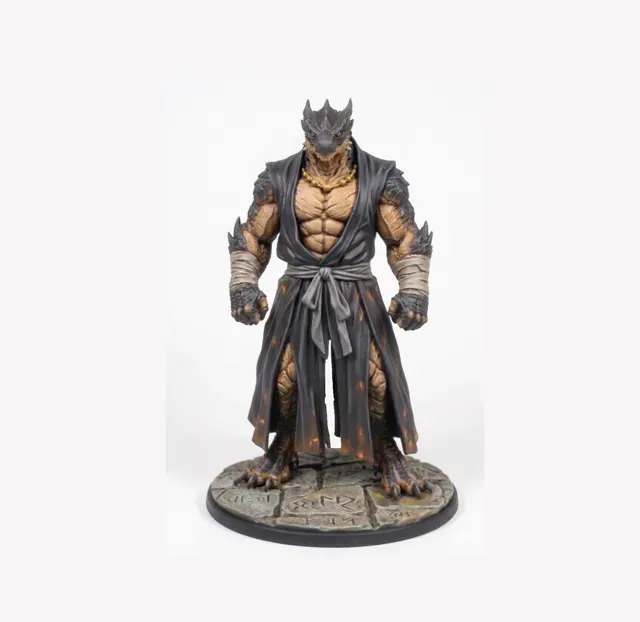 Monk Dragonborn D&D Miniature (45mm) — Фото 2 из 12