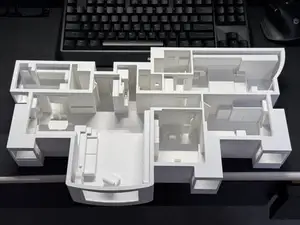 平层公寓室内微缩模型（1:40，含户型和家具家电模型）