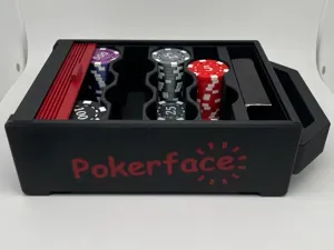 Portable Premium Poker Case - Casino Night Edition