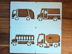 City Service Vehicle Stencil Set