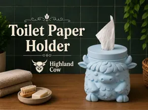 Highland Cow Toilet Paper Holder