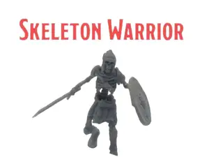 DnD TTRPG Skeleton Warrior Miniature