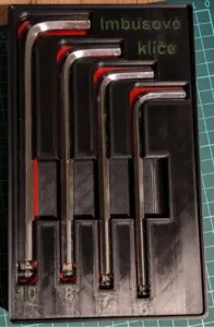 Gridfinity 5x3x3U box for allen hexagonal key(big)