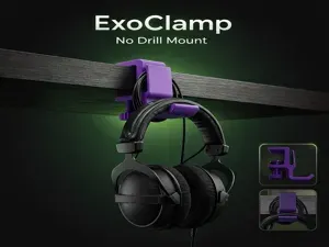 ExoClamp – Headphone Hook & Cable Holder