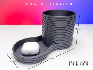 Modern Desk Organizer with Pen Holder and Tray