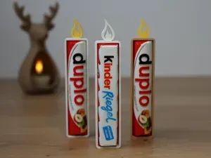Christmas Candle Holder for Duplo & Kinder Riegel