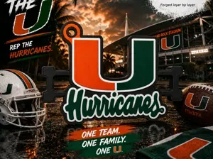 Miami Hurricanes Inspired Hair Tie Holder Keychain