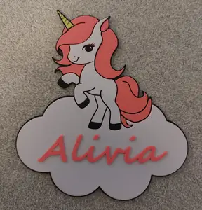 Unicorn name plate