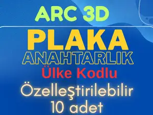 ÇOKLU ÜLKE SEÇİMLİ PLAKA ANAHTARLIK(10 Adet)