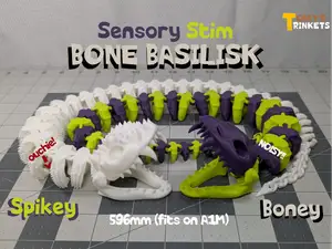 Sensory Stim Bone Basilisk (Spikey or Boney)