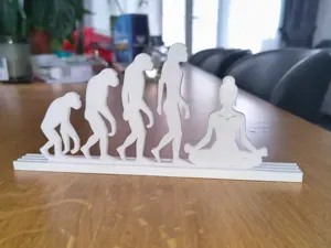 Human Evolution Yoga Silhouette