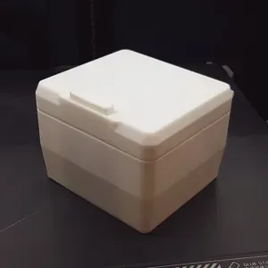 Latching Q-Tip storage bin with hinged lid