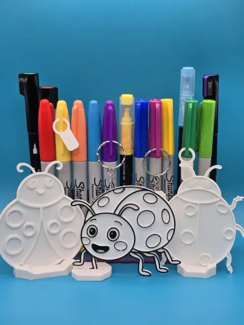 Cute Lady Bug Coloring Pack — Image 2 of 3