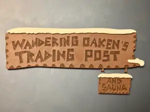 Wandering Oaken's Trading Post & Sauna Sign