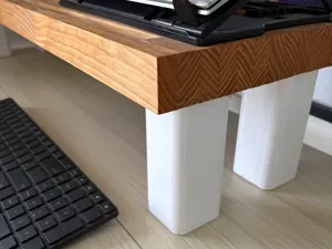 Modern Desk Riser Furniture Leg — Screw-On 140mm