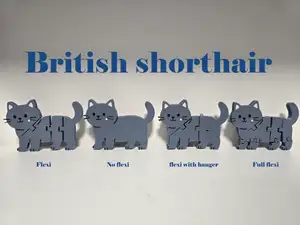 British shorthair cat flexi - keychain