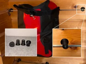 Halter 07 - Wandhalter für Fahrradtasche 8mm Rohr