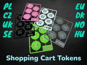 Shopping Cart Tokens Kit Card