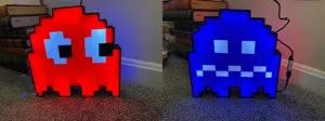 Two sided reversible Pac-Man LED lamp