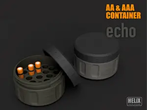 AA & AAA Battery Vault – rugged Screw-Top Edition