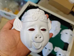 猪八戒 西游记 嘻哈假面舞客面具万圣节化妆舞会街舞面具派对表演 可以放大 一键打印