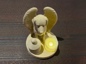 Angel Golden Retriever Memorial Urn & Tealight