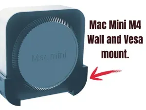 Mac Mini M4 Wall and Vesa Mount. Hexagon Design.