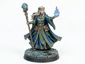 Wizard Elf Female D&D Miniature (47mm)