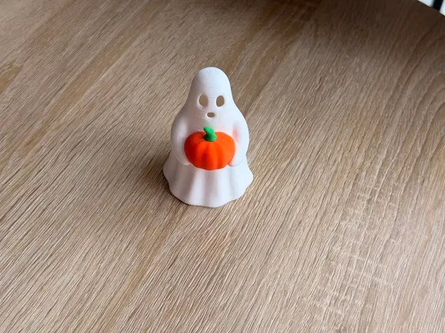 Cute Ghost |NO AMS| Swith Pumpkin LED Tea Light — Image 2 of 10