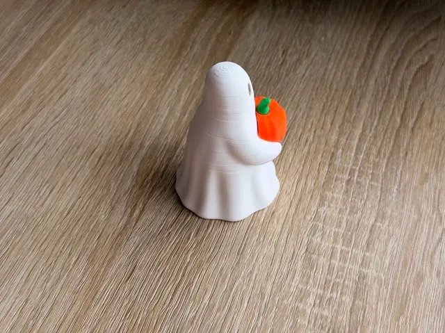Cute Ghost |NO AMS| Swith Pumpkin LED Tea Light — Image 3 of 10