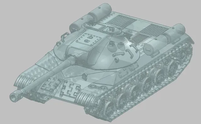 IS-3 (1945) WW2 Tank, Scale 1:35 — Фото 10 из 12