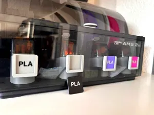 Filament Swatch Labels 52x + Holder + Storage