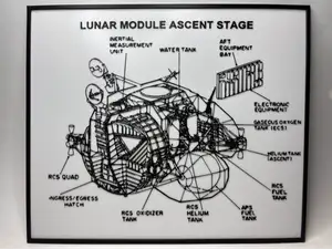 Apollo 11 Lunar Module - Ascent Stage - Blueprint