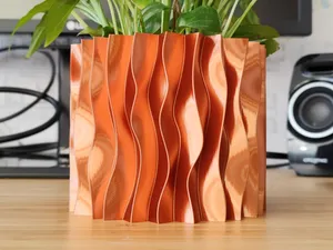 Parametric Waves Plant pot and Planter - Vase mode