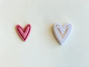 mini Triple Layer Heart Polymer Clay Cutters 