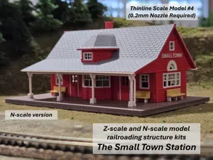 Smalltown Station (TSM#04) for Z & N-Scale