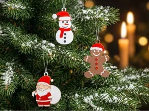 Christmas Ornaments – Gingerbread, Snowman & Santa