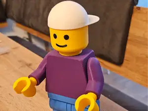 Big Brick Man with cap 20cm