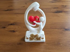Mother & Child Heart Embrace Sculpture MothersDay