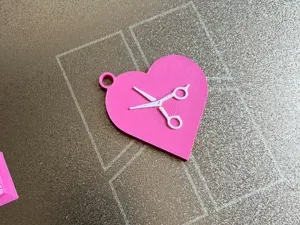 Heart Scissors NFC Keychain – Salon/Barber Edition