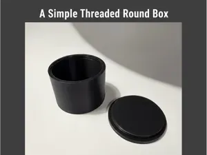 Round Screw-Top Storage Box (Threaded Lid, 6cm)