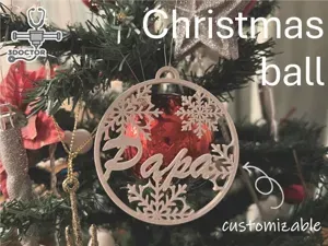 Bola de navidad / Etiqueta regalos -Personalizable