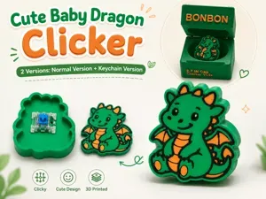 Cute Baby Dragon Clicker Toy Fidget Mini Pet Box