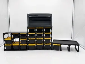 Mini Toolbox Rack —Mini Bins Under a Mini Tool Box