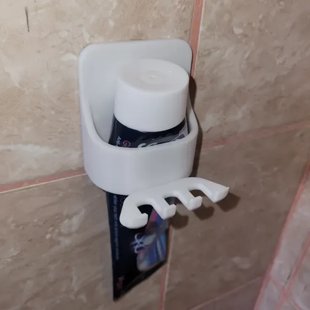 Compact Wall-Mounted Toothbrush/Toothpaste Holder — Фото 3 из 7