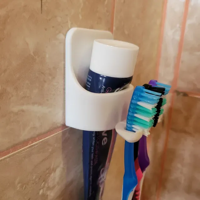 Compact Wall-Mounted Toothbrush/Toothpaste Holder — Фото 4 из 7