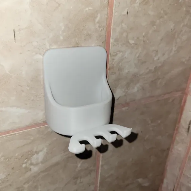Compact Wall-Mounted Toothbrush/Toothpaste Holder — Фото 2 из 7