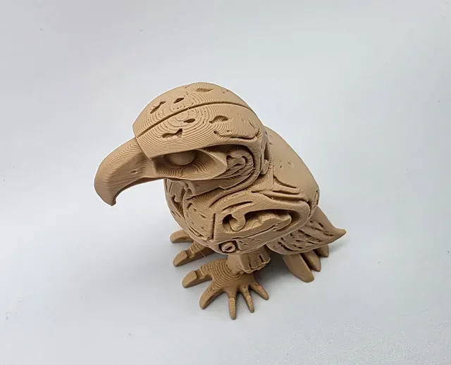 Carved Wooden Eagle Totem — Image 7 of 9